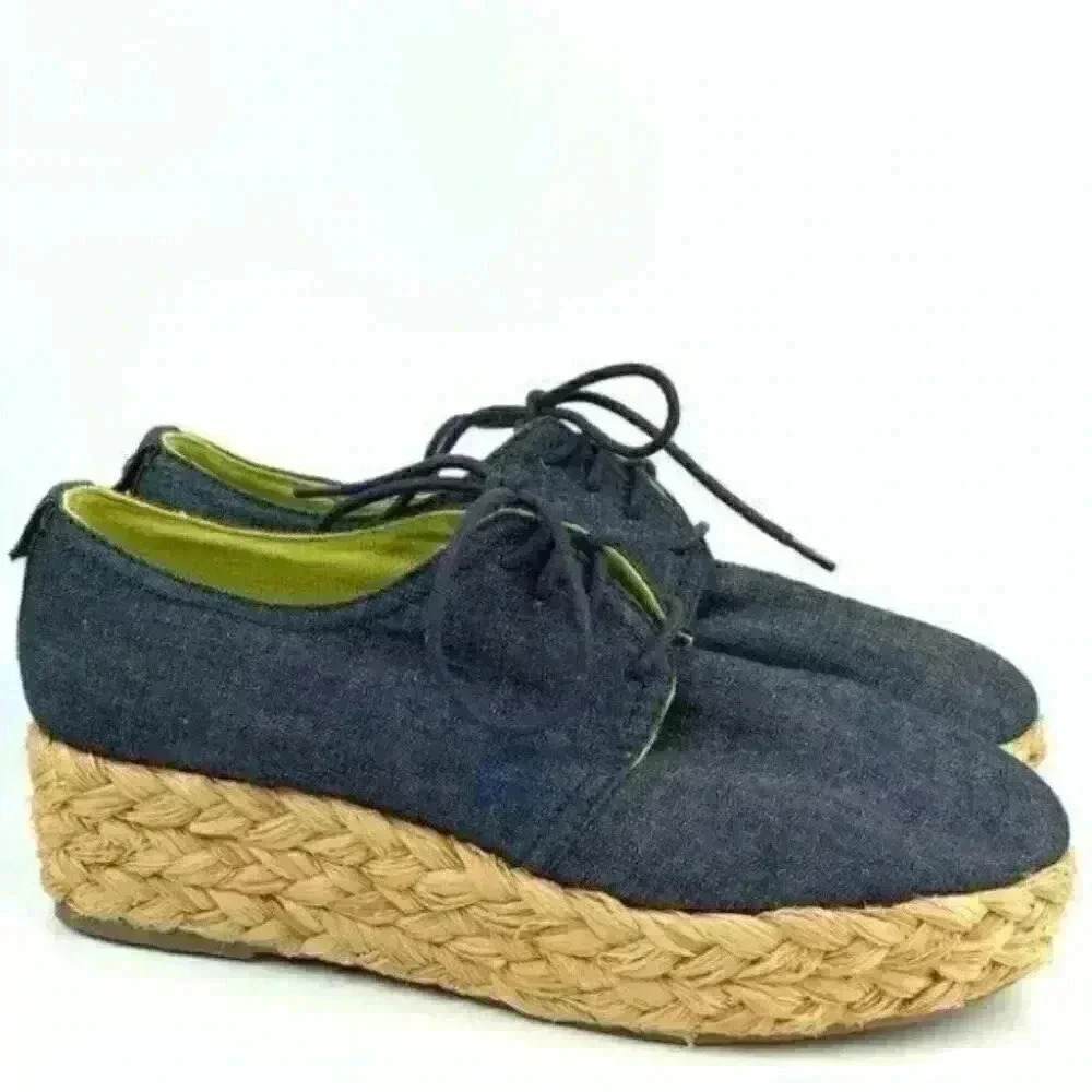 Calvin Klein jeans platforms Keri 39.5 9.5 blue